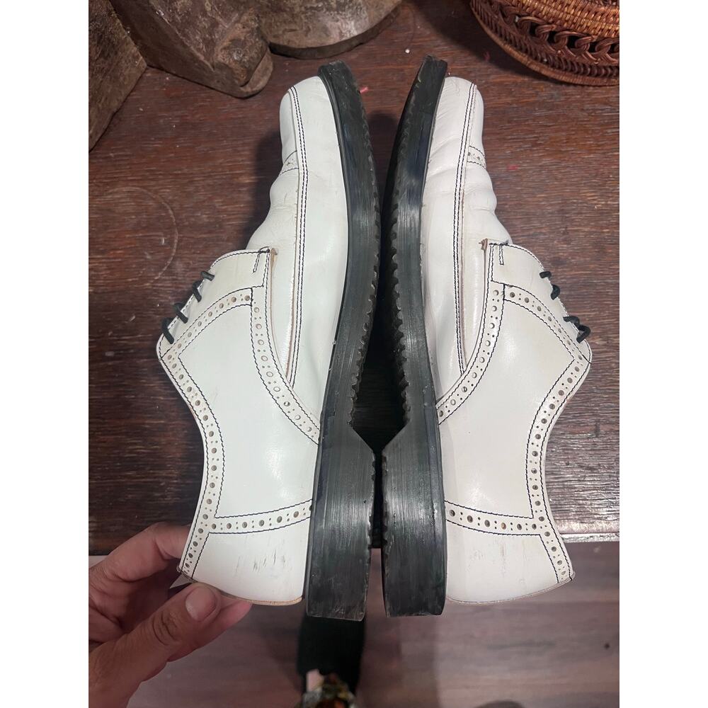 Yohji Yamamoto x George Cox White Leather Brogue Derby Shoes Made in England 8.5 - Picture 8 of 11